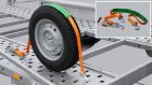 Sidontaliina auton kiinnitykseen autotraileriin