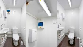 Kaksinkertainen siirrettävä WC-tila keraaminen